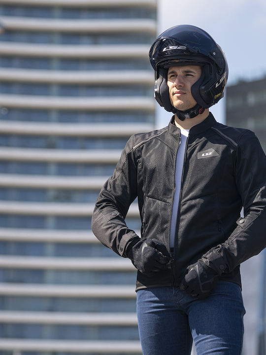 LS2 Breeze Summer Men's Riding Jacket Grey/Black/Red