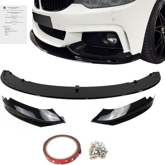 Spoiler Car Front Compatible with BMW Series 4 F32 F33 F36 M Design Black Glossy