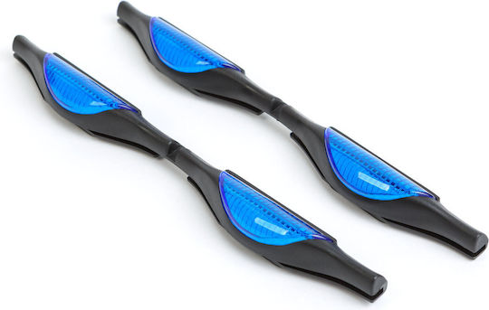 Reflective Car Door Edge Protection Set 2 Pcs Door Guard Blue Black