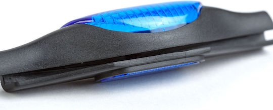Reflective Car Door Edge Protection Set 2 Pcs Door Guard Blue Black