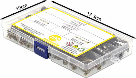 Selbstschneidende Trockenbau Schraube Kreuz Metallisch mit Länge 4mm 100 Stück in Hardcase-Set