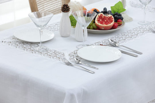 Liolios Home Qz1600053 με Κέντημα White 160x220εκ.