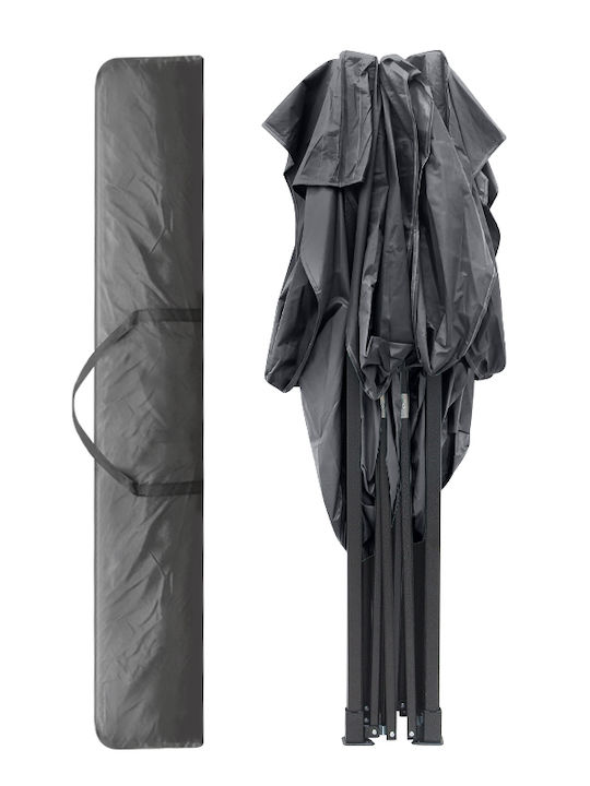 Megapap Foldable Garden Gazebo Bari Gray 3x3m