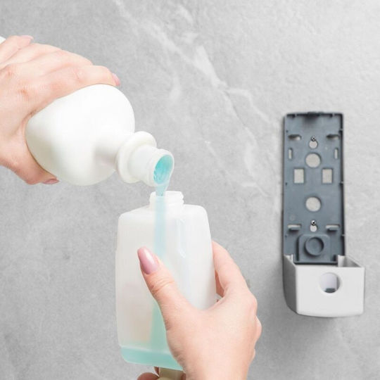Mercaton Dispenser Săpun Lichid Dezinfectant Plastic Montat Pe Perete 350 Ml 70 X 70 X 190 Mm Alb