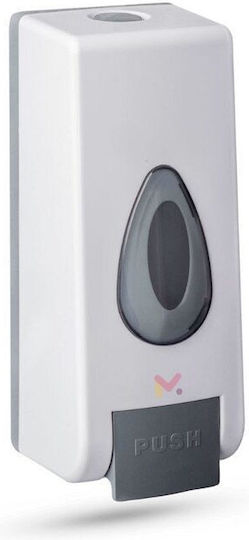 Mercaton Dispenser Săpun Lichid Dezinfectant Plastic Montat Pe Perete 350 Ml 70 X 70 X 190 Mm Alb