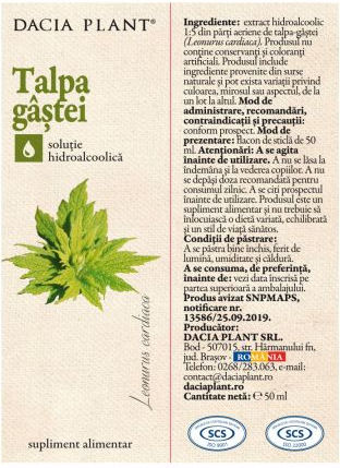 Dacia Plant Tinctură de Talpa Gâștei 50ml