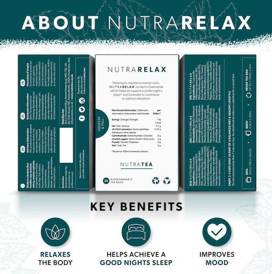 NutraTea Chamomile & 40gr 20 φακελίσκοι Chamomile & Lemon Balm