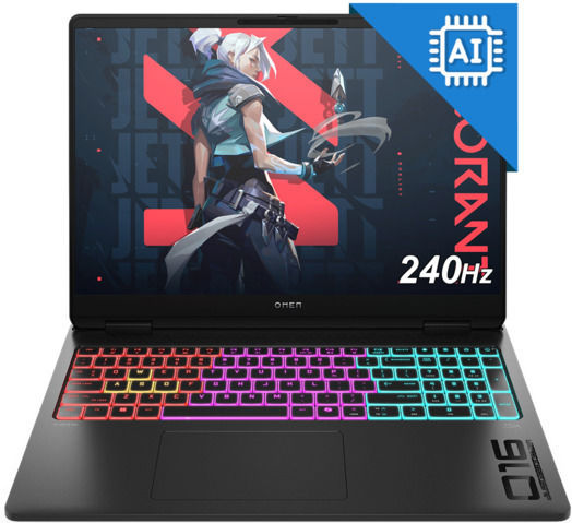 HP Omen Max 16 -ak0077nn 16" IPS QHD+ 240Hz (Ryzen AI 300 Series-7 350/32GB/1TB SSD/GeForce RTX 5060/Без операционна система) (Международен английски език клавиатура)