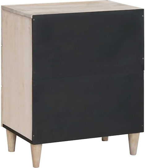Нощно Шкафче Дървено Бежово 50x33x60см
