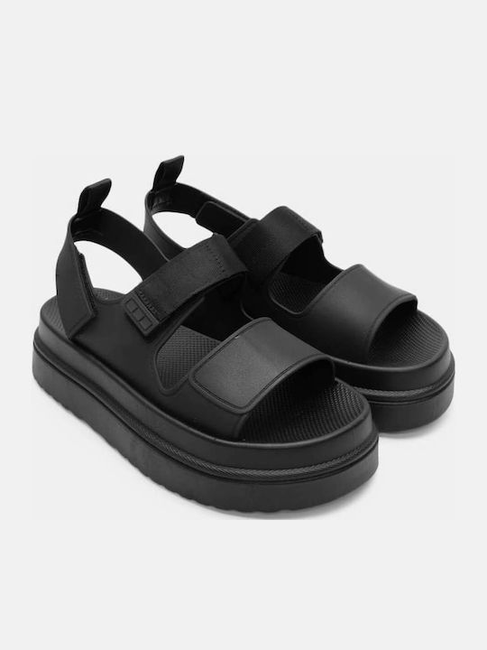 Women's Flat Sandals Flatforms in Black Color