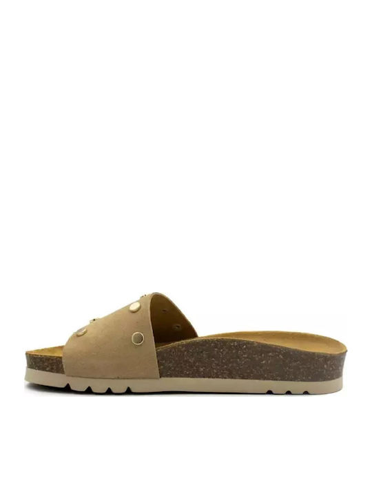 Yvette Women's Flat Sandals Anatomic in Beige Color