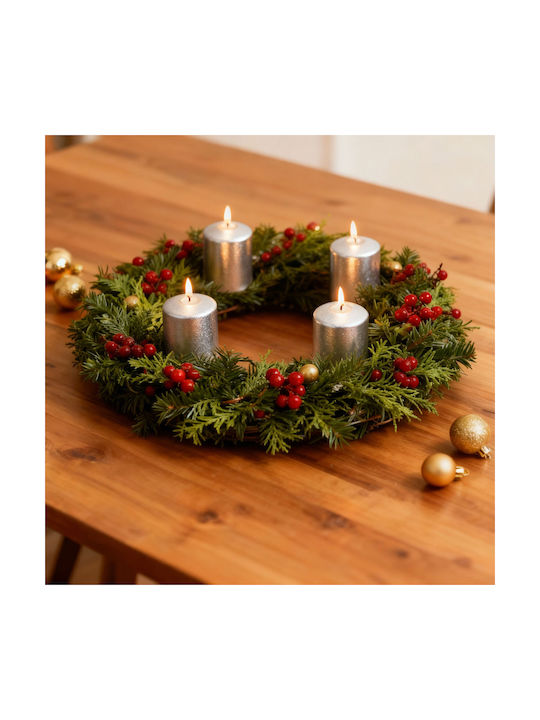 Lumânare Decorativă Argintie 45gr 4 Bucăți