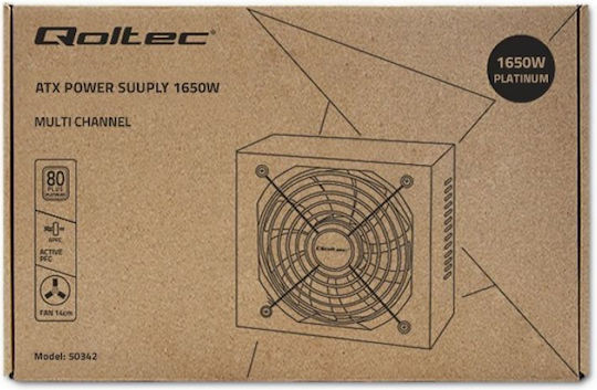 Qoltec 1650W Μαύρο Τροφοδοτικό Υπολογιστή 80 Plus Platinum (50342)