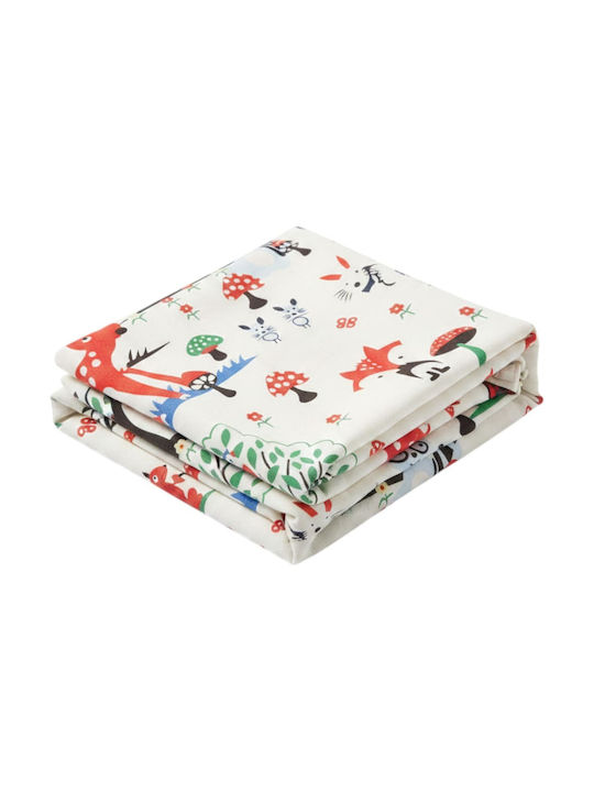 Queen Mother Weißes Fox&friends Kinderteppich 130x130cm