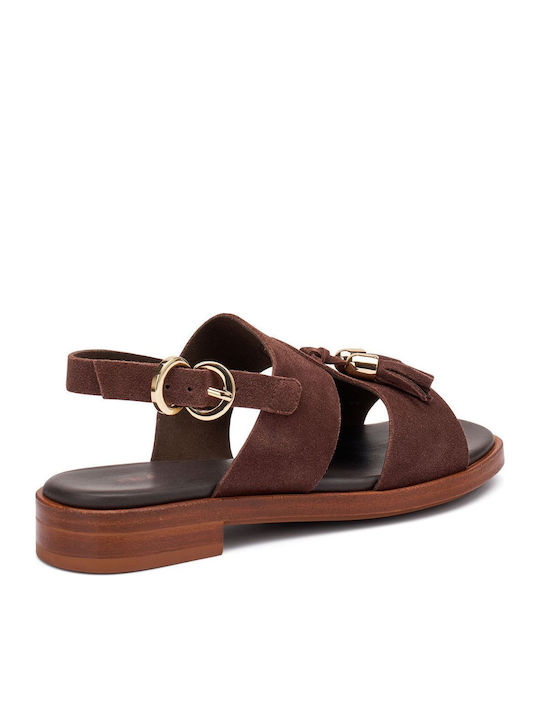 Sandale Casual Damă Din Piele Maro