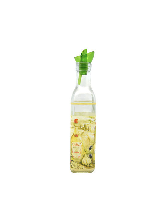 Set of 6 Glass Oil Bottles 0.25lt Flow Spout Rustic Design Ankor Pcs