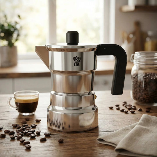 Pezzetti Ηλεκτρικό Μπρίκι Espresso Ασημί