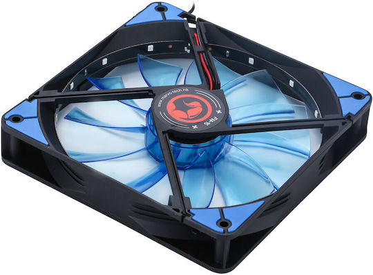 Marvo FN-15 Gehäuselüfter 140mm (200rpm / 55cfm) mit Blauer LED-Farbe