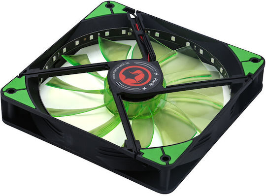Marvo FN-16 Gehäuselüfter 140mm (1500rpm) mit grüner LED-Farbe