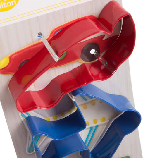 Metallic Cookie Cutter Wilton Airplane Car Train 3 Pieces 018.80.016