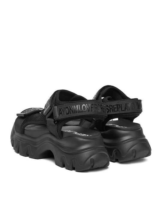 Juyce Women's Flat Sandals Sporty Black