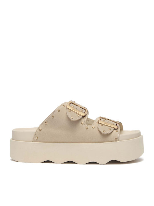 Flache Sandalen für Damen in Weiß Farbe