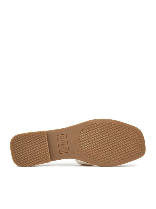 Women's Flat Sandals in Ecru Color
