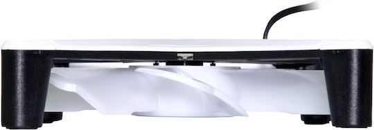 Evolveo Ptero 12CR Case Fan 120mm (1800rpm / 63.3cfm) με Κόκκινο Φωτισμό και Σύνδεση 4-Pin PWM Λευκό