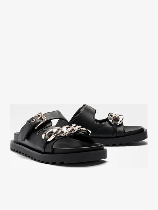 Fatema Leather Women's Sandals Black