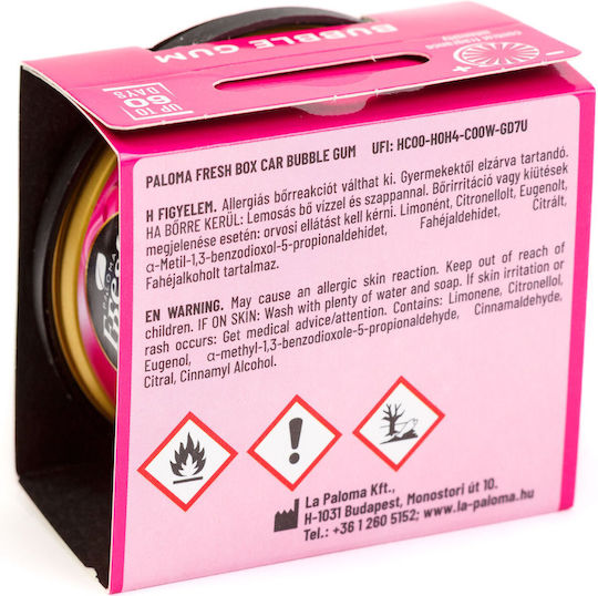 Dezodorant Auto Paloma Fresh Box Guma De Mestecat 25 G Suport Pahare