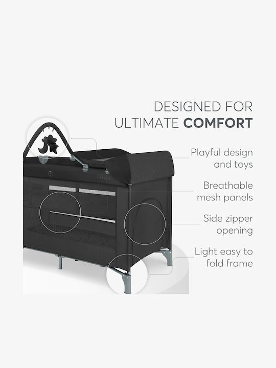 Kikka Boo So Gifted Plus Playpen 2 Levels With Changing Table & Black Mattress 125x65cm