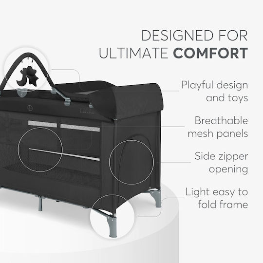 Kikka Boo So Gifted Plus Playpen 2 Levels With Changing Table & Black Mattress 125x65cm