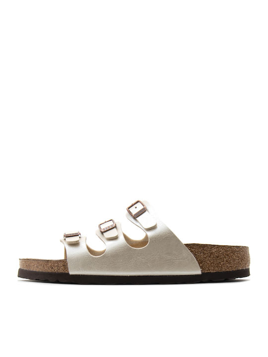 Birkenstock Florida Кожени Дамски Сандали Gracefu Pearl Бели