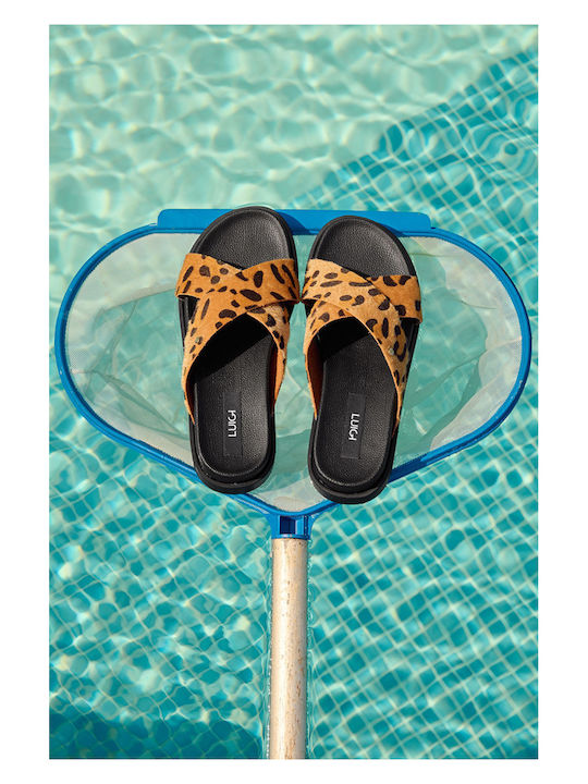 Flache Sandalen für Damen Flatforms in Braun Farbe