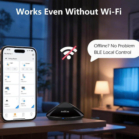 Broadlink RM MAX Hub Inteligent Wi-Fi / Bluetooth / IR / RF Compatibil cu Google Home Alexa & IFTTT