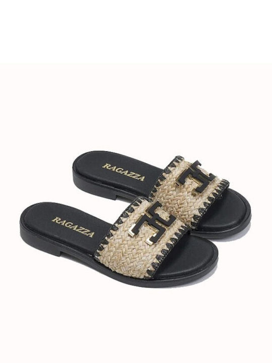 Leather Women's Anatomic Sandals Black/Beige