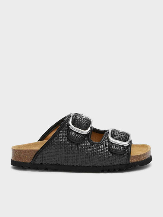 Noelle Sandale Casual Damă Din Piele Negru