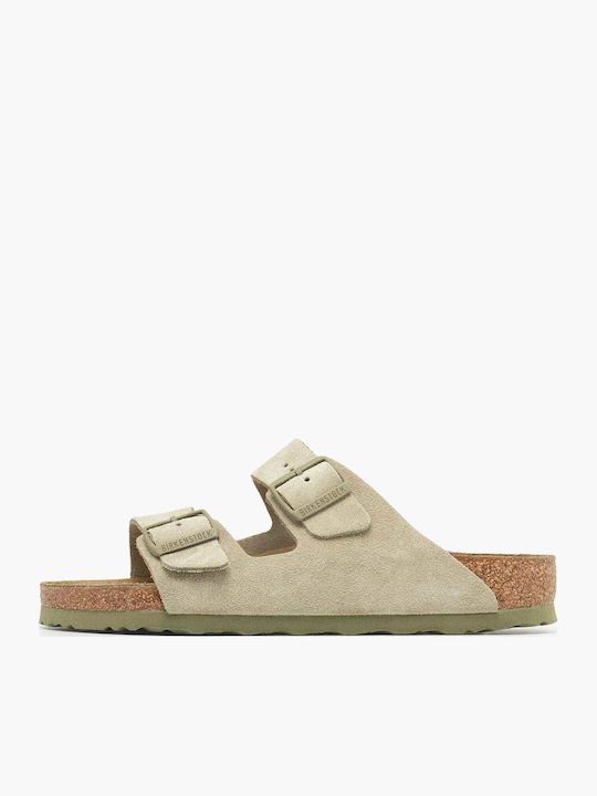 Birkenstock Δερμάτινα Σανδάλια Χακί Birkenstock Δερμάτινα Σανδάλια Χακί