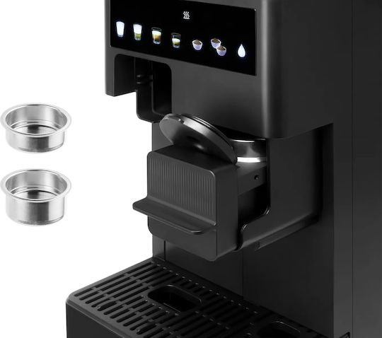 Catler Kaffeekapselmaschine für Nespresso mit Milchaufschäumer Schwarz
