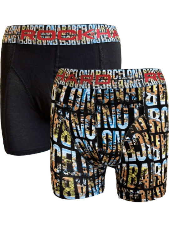 Ανδρικά Μποξεράκια Μαύρα με Σχέδια 2Pack