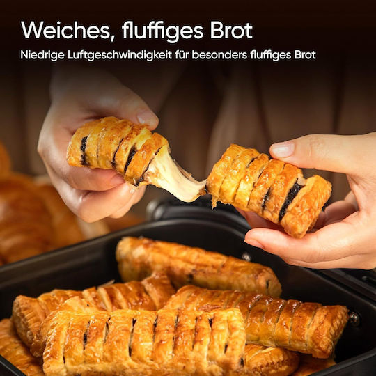 Cosori Turbo Tower Pro Heißluftfritteusen mit Doppelter Abnehmbarer Behälter 10.8lt Grau