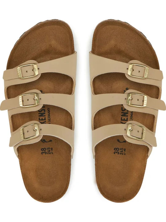 Florida Γυναικεία Σανδάλια Μπεζ Narrow Fit