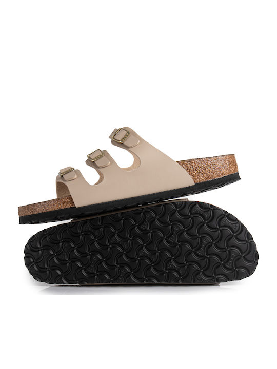 Florida Γυναικεία Σανδάλια Μπεζ Narrow Fit