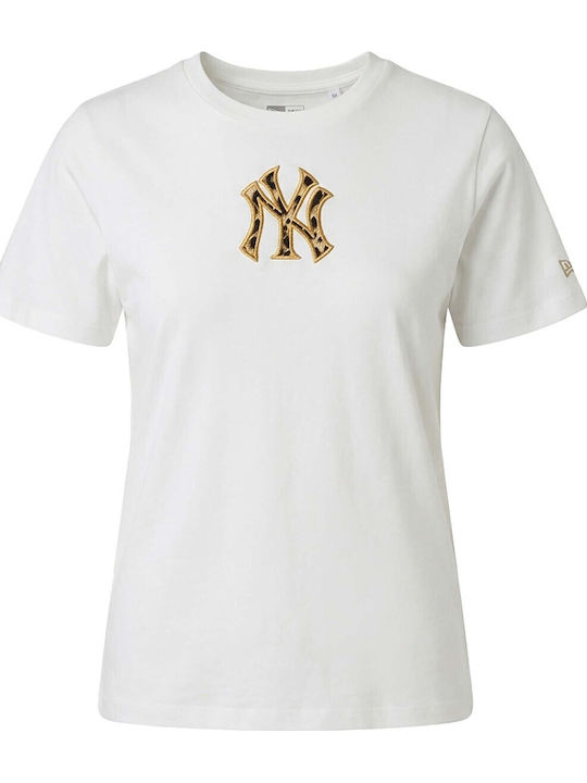 Mlb Women's T-shirt Animal Print White