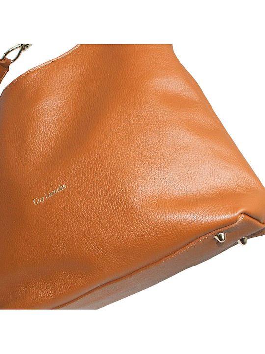 Leather Women's Shoulder Bag Tabac Brown