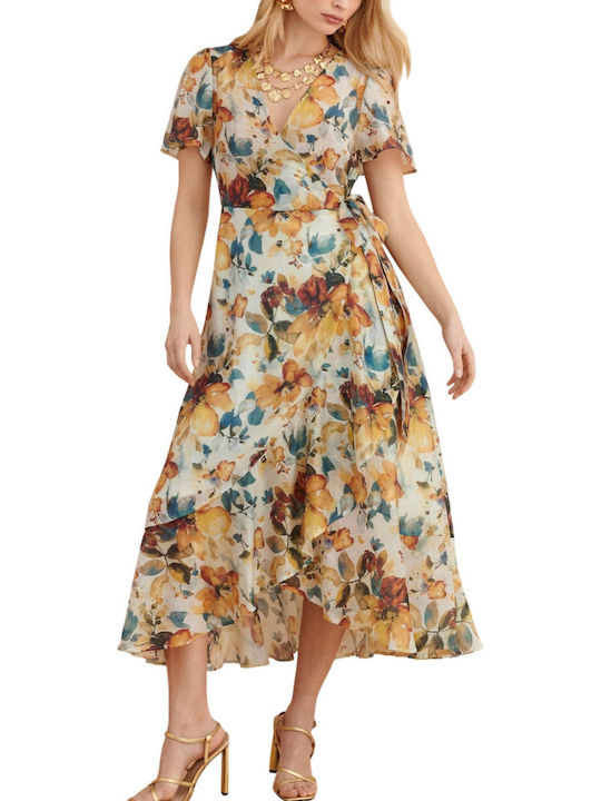 Rochii Midi de Seara Wrap-Around Multicolore