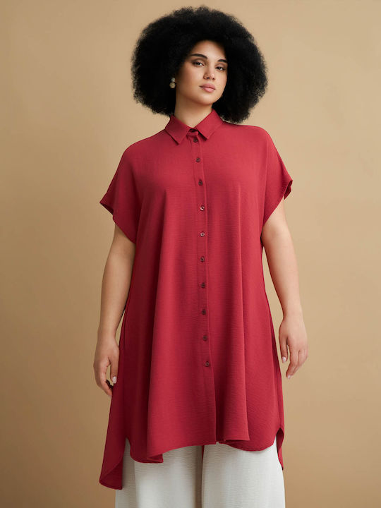 Rochii De Vară Pentru Femei Midi Rochie-Cămașă Roz