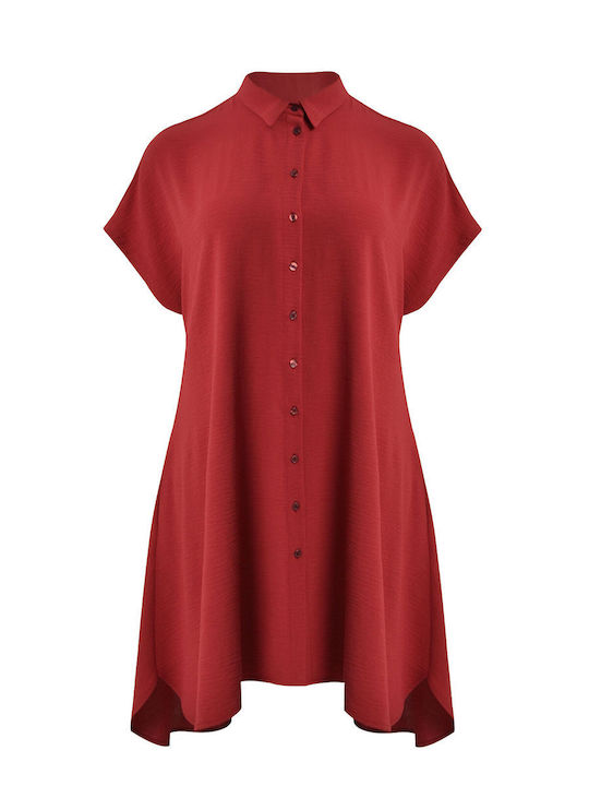 Rochii De Vară Pentru Femei Midi Rochie-Cămașă Roz