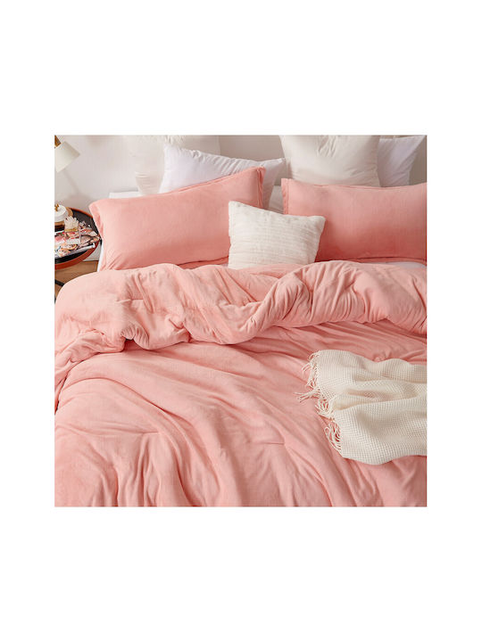 SteweHome Cotton Duvet Cover Set 200x220cm Double With 2 Pillowcases Black