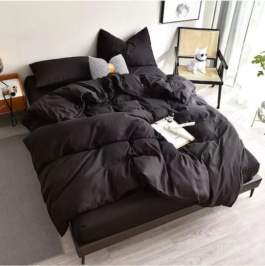 SteweHome Doppelt Bettbezüge 200x220cm Schwarz